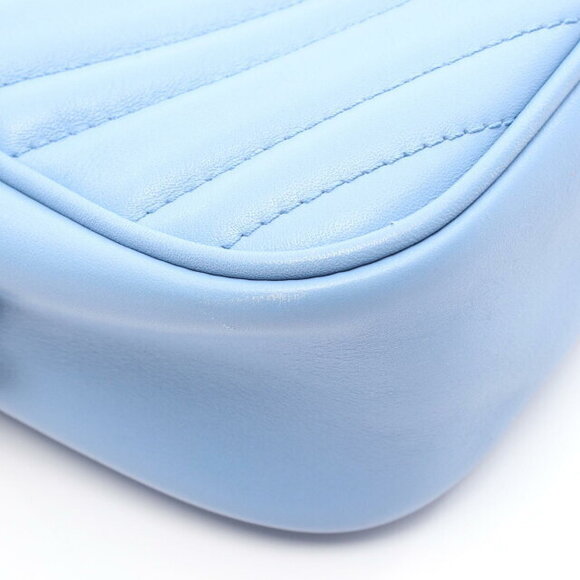 Gucci GG Marmont Shoulder Bag Leather Blue - Picture 5 of 7